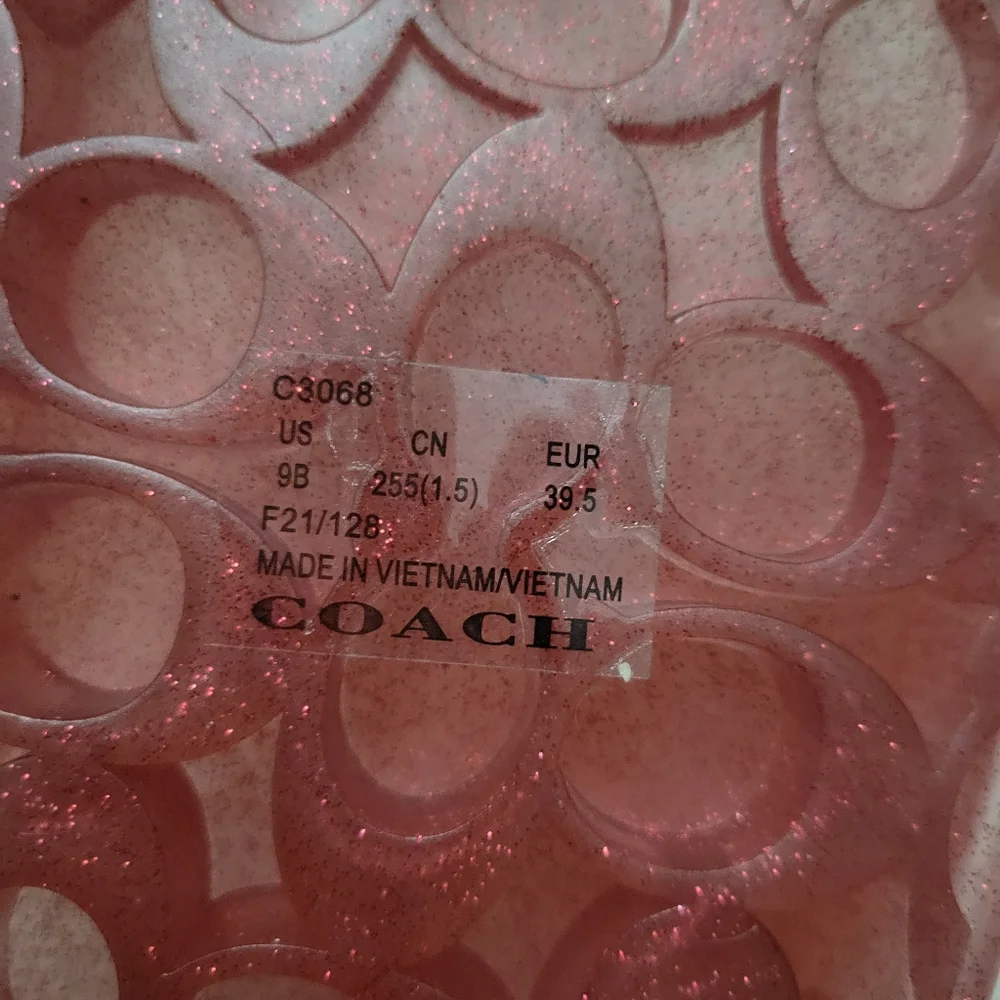 COACH Ulyssa Glitter Pool Slides size 9 - Picture 11 of 12